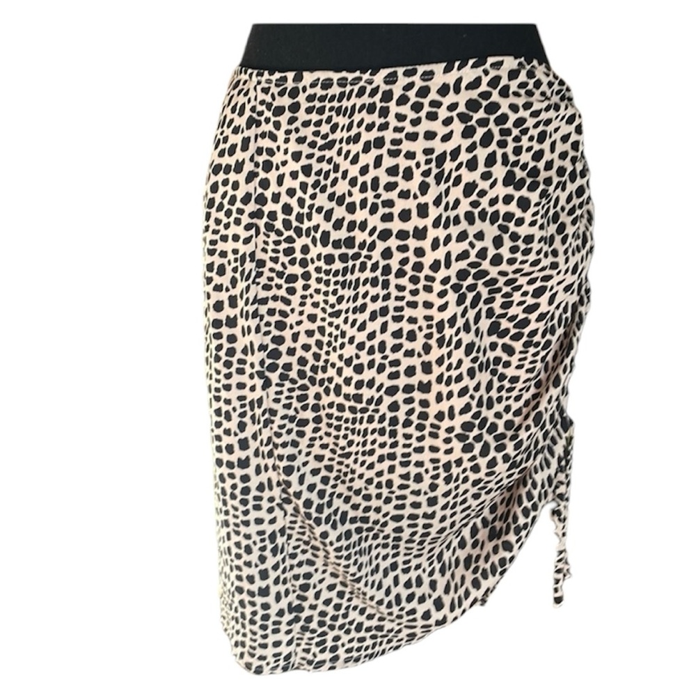 Sadie & Sage Cheetah Print Lined Mini Skirt Adjustable Size Medium Y2K